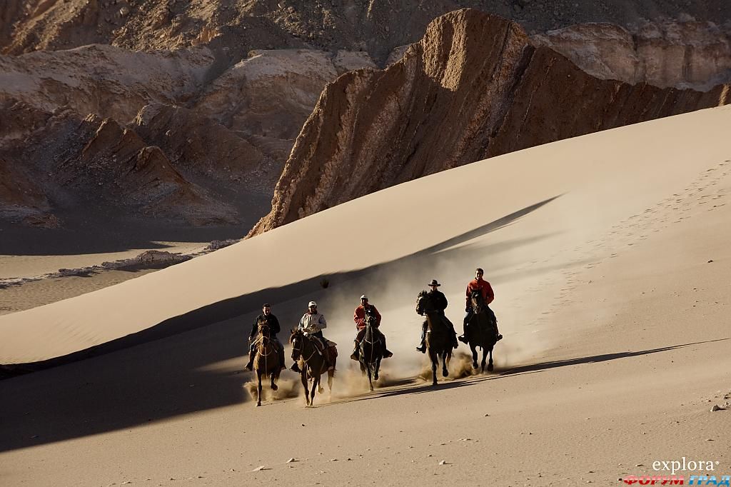 Прогулка на лошадях в отеле Explora Atacama