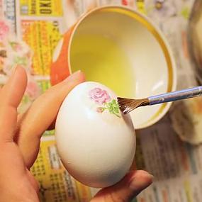 декупаж яйца  белком