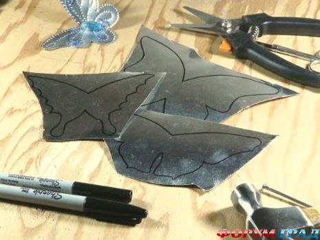 бабочка из фольги