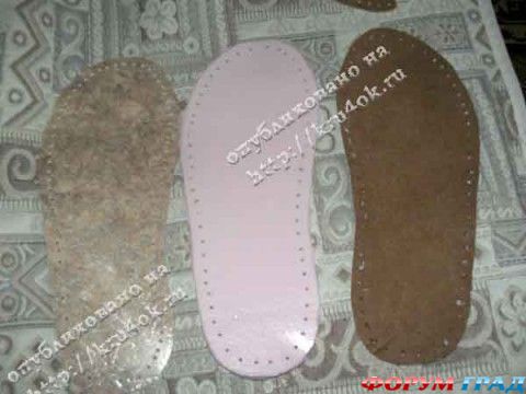 сшить тапочки