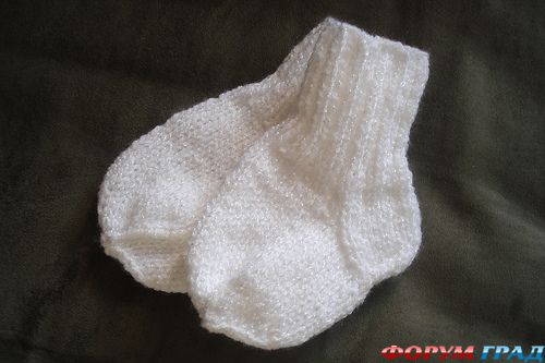 вязаные носки для младенца