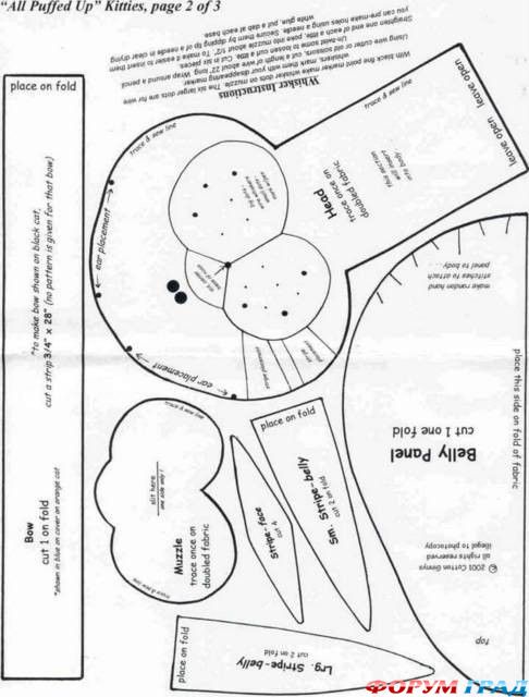 выкройки кошек