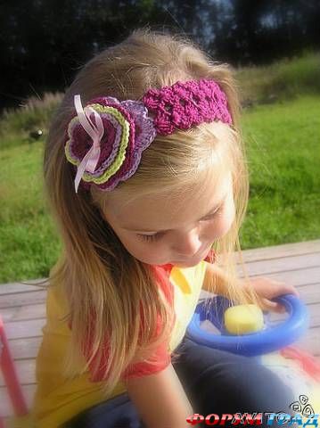 Вязаные аксессуары для волос