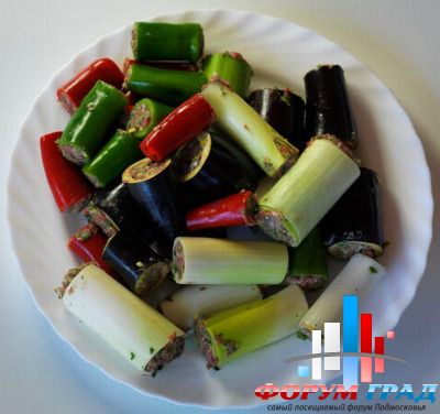 Шашлык фаршированные овощи
