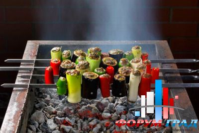 Шашлык фаршированные овощи