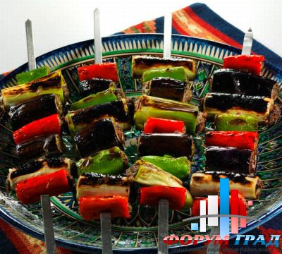Шашлык фаршированные овощи