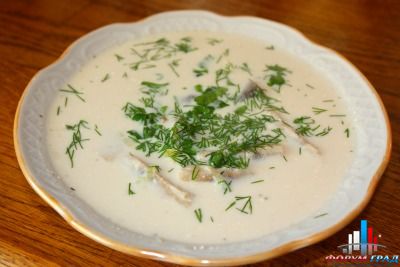 сырный суп с грибами