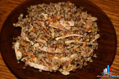 гречка с копченостями