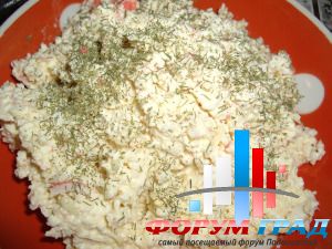 Крабовый салат с сыром