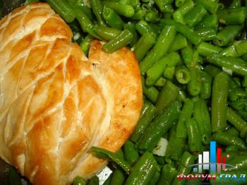 курица с фасолью