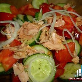салат с тунцом