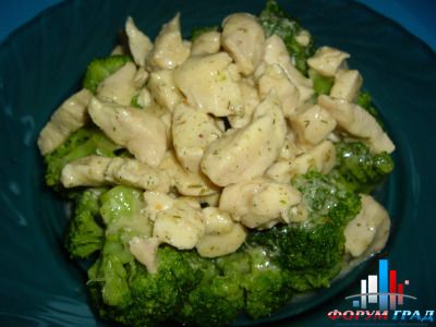 курица в сливках с брокколи