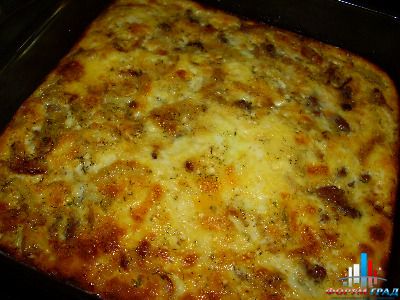 Говядина, запеченная в омлете