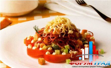 Салат с сухариками