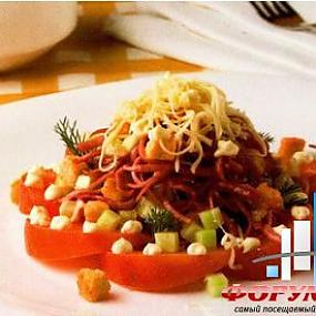 Салат с сухариками