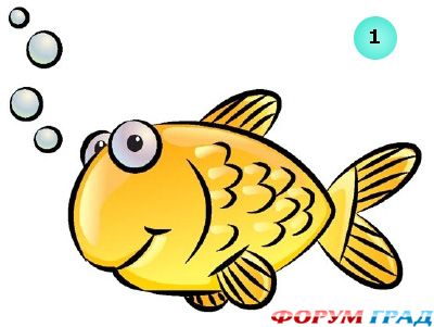 как рисовать рыбок