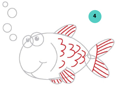 как рисовать рыбок4