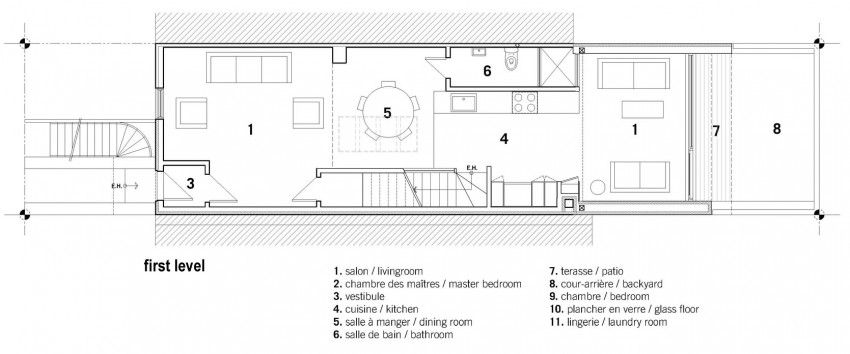План первого этажа дома 8th Avenue в Канаде