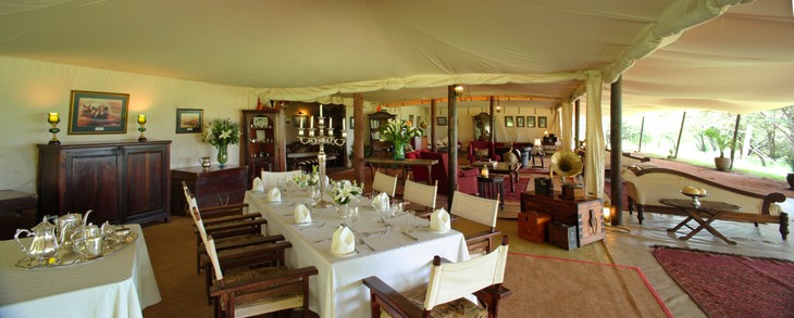 Ресторан отеля Cottar's 1920's Camp в Кении