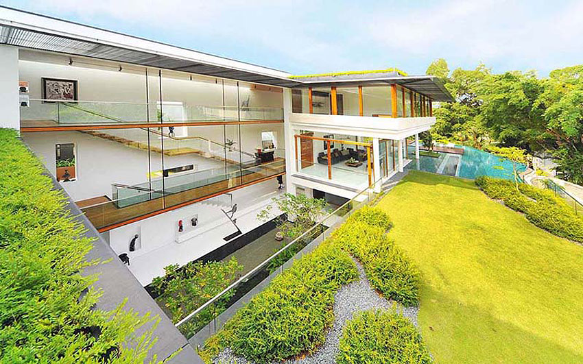 Дизайн дома у дороги Dalvey в Сингапуре