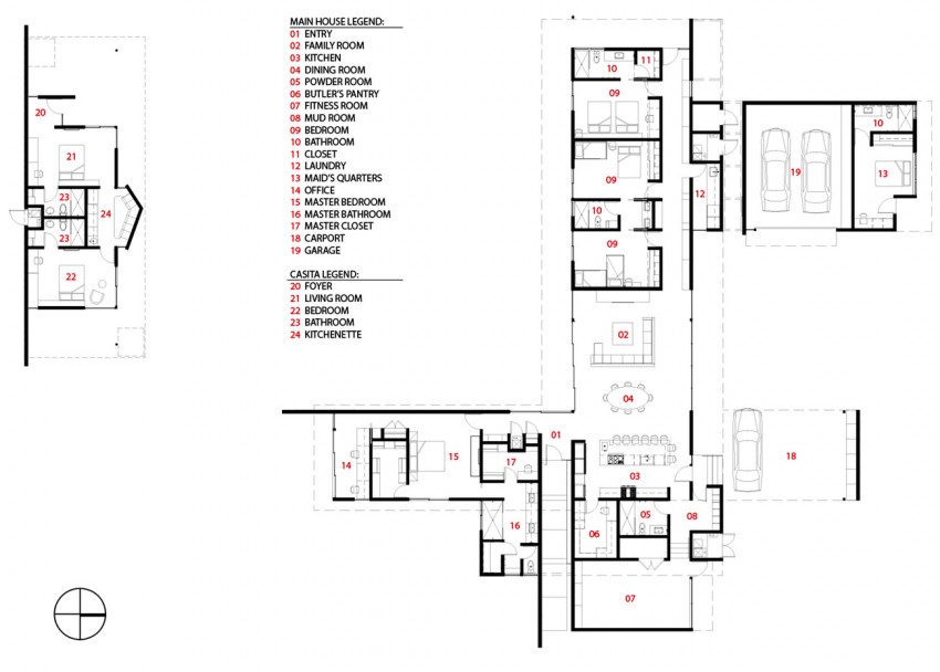 План загородного дома Dee Residence в США