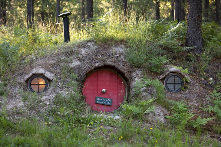 Необычный дом Hobbit House в США