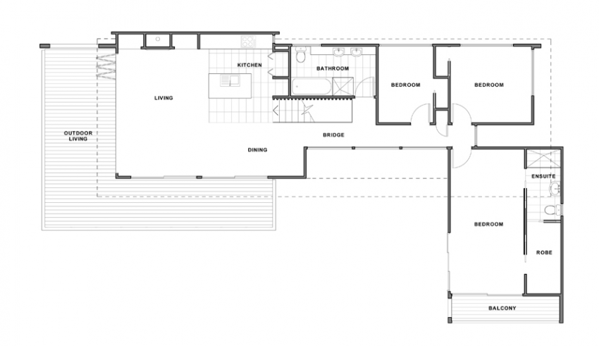 План второго этажа резиденции Motuoapa House в Вайкато, Новая Зеландия