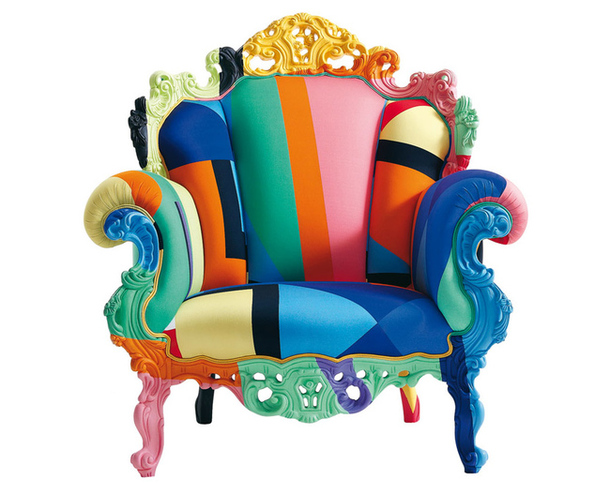Разноцветное кресло из мрамора Proust