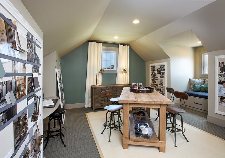 Кабинет загородного Craftsman Style Home в США