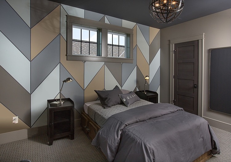 Спальня загородного Craftsman Style Home в США