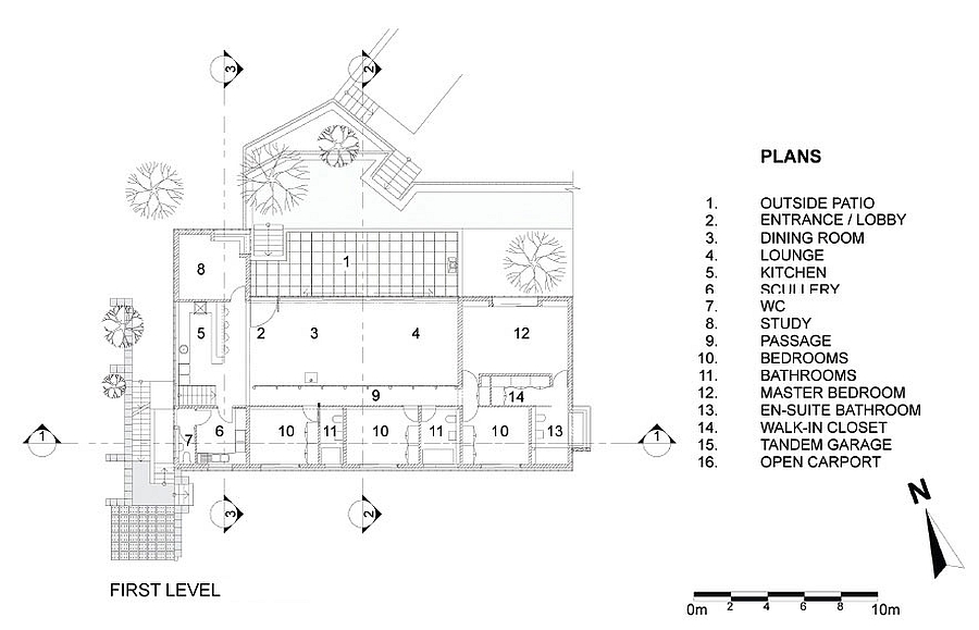 План первого уровня загородного дома 10 Osman St. Residence в Намибии