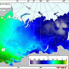 карта климатических зон России
