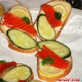 бутерброд с семгой