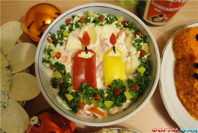 украшение салата