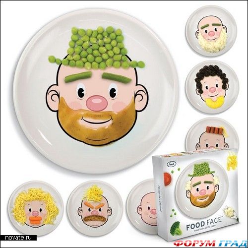 тарелка с лицом