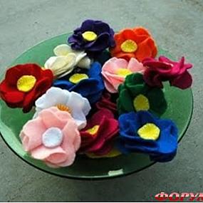 цветы из ткани