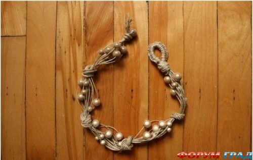 бусы из веревки