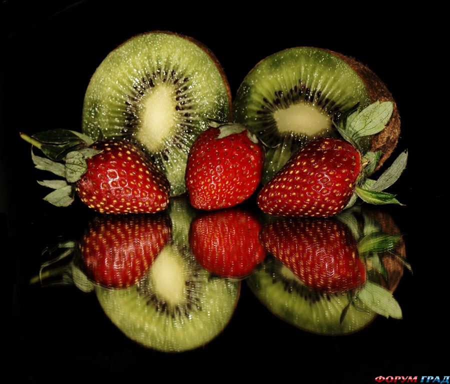 ягоды, фрукты и овощи для здорового питания