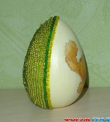 Пасхальные яйца из бисера